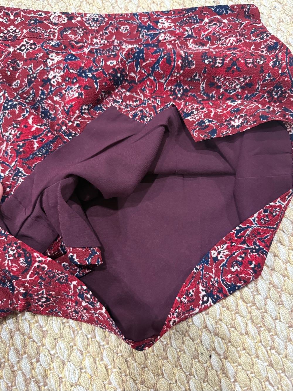 Tavik Women’s Navy and Maroon Floral High-Waist Lightweight Shorts - Picture 7 of 7